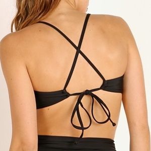 Mara Hoffman Black Bikini Top Swimsuit Swim NWT